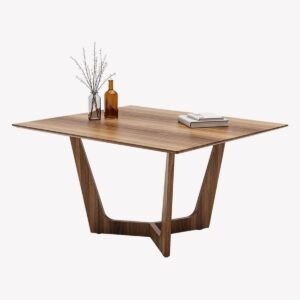 Minimalist walnut dining table