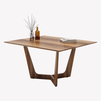 Minimalist walnut dining table